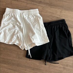 Casual Lounge Sweat Short Bundle - Black and White